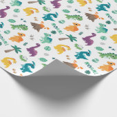Papier Cadeau Parti motif Baby Dino (Coin)