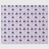 Papier Cadeau Parti Poodle Wrapping Paper in Purple (Plat)
