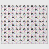 Papier Cadeau Parti Poodle Wrapping Paper in White (Plat)