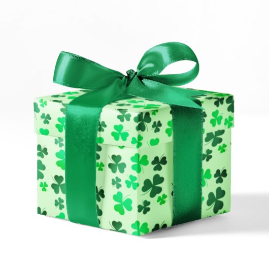Papier Cadeau Parti Shamrock Jour de la Saint Patrick irlandais