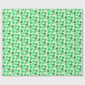 Papier Cadeau Parti Shamrock Jour de la Saint Patrick irlandais (Plat)