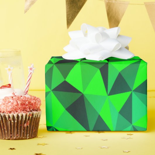 Papier Cadeau Parti vert moderne futuriste Abstrait St patrick (Fête d'anniversaire)
