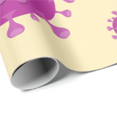 Papier Cadeau Particule virale pourpre (Coin rond)