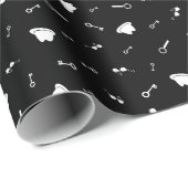 Papier Cadeau Partie agent secret (Coin rond)