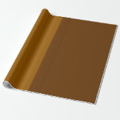 Papier Cadeau Partie Brown foncé clair demi-côtés (Déroulé)