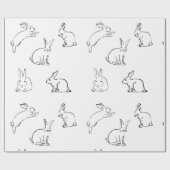 Papier Cadeau Partie de lapin (Plat)