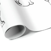 Papier Cadeau Partie de lapin (Coin rond)