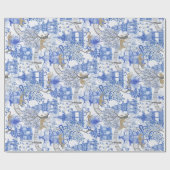 Papier Cadeau Partie de léopard dans la pagoda Forêt-Bleue et (Plat)