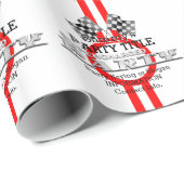 Papier Cadeau Partie de performance surchargée personnalisée (Coin rond)