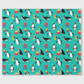 Papier Cadeau Partie de pingouin (Plat)