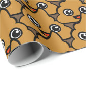 Papier Cadeau Partie de Poo Poo (Coin rond)