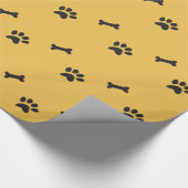 Papier Cadeau Partie d'empreinte de patte (Coin)