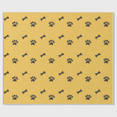 Papier Cadeau Partie d'empreinte de patte (Plat)