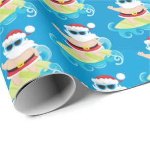 Papier Cadeau Partie surfante d'enveloppe de Père Noël de Noë