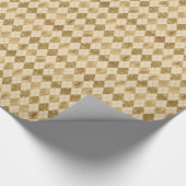 Papier Cadeau Parties scintillant à huile d'or Harlequin Monogra (Coin)