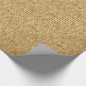 Papier Cadeau Parties scintillant à huile d'or rayé Monogramme N (Coin)