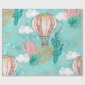 Papier Cadeau Parties scintillant amusante Désert Llama (Plat)