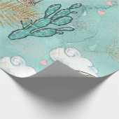 Papier Cadeau Parties scintillant amusante Désert Llama (Coin)