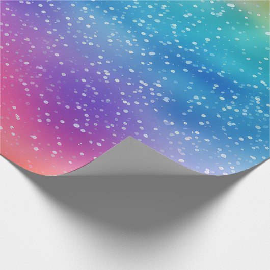 Papier Cadeau Parties scintillant arc-en-ciel (Coin)