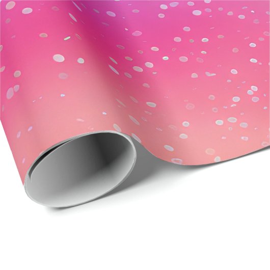 Papier Cadeau Parties scintillant arc-en-ciel (Coin rond)