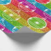 Papier Cadeau Parties scintillant arc-en-ciel Gay Noël (Coin)