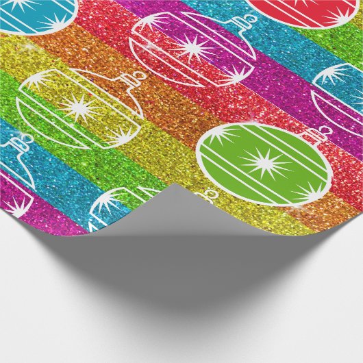 Papier Cadeau Parties scintillant arc-en-ciel Gay Noël (Coin)