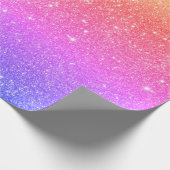 Papier Cadeau Parties scintillant arc-en-ciel moderne (Coin)