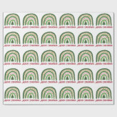 Papier Cadeau Parties scintillant arc-en-ciel rouge or vert (Plat)