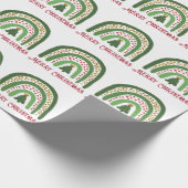 Papier Cadeau Parties scintillant arc-en-ciel rouge or vert (Coin)