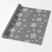 Papier Cadeau Parties scintillant argent scintille Étoiles motif (Déroulé)