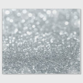 Papier Cadeau Parties scintillant Argent Sparkle Bokeh Lights Gl (Plat)