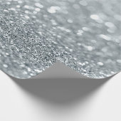 Papier Cadeau Parties scintillant Argent Sparkle Bokeh Lights Gl (Coin)