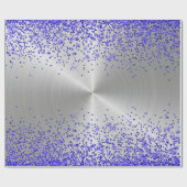 Papier Cadeau Parties scintillant argentique à la mode en métal  (Plat)