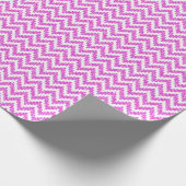 Papier Cadeau Parties scintillant aux Faux Roses Chaudes & Blanc (Coin)