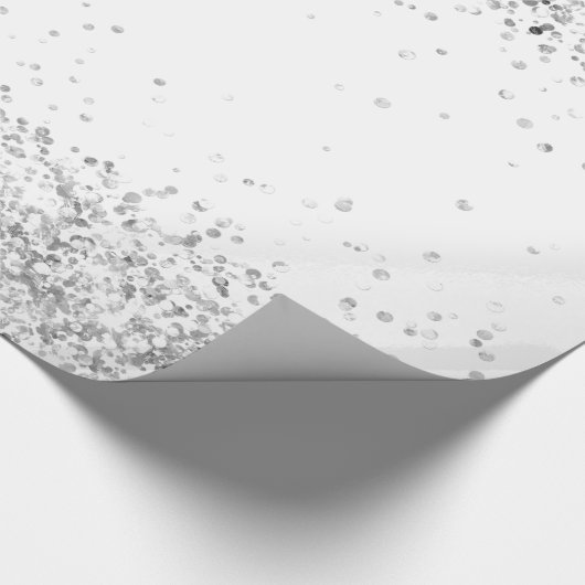 Papier Cadeau Parties scintillant blanche brillant Noël Noël Noë (Coin)