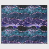 Papier Cadeau Parties scintillant bleue et violet marine Agate m (Plat)