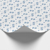 Papier Cadeau Parties scintillant bleue personnalisée Baby showe (Coin)