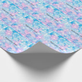 Papier Cadeau Parties scintillant bleue simple étoiles brillante (Coin)