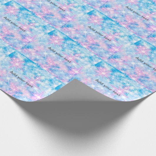 Papier Cadeau Parties scintillant bleue simple étoiles brillante (Coin)