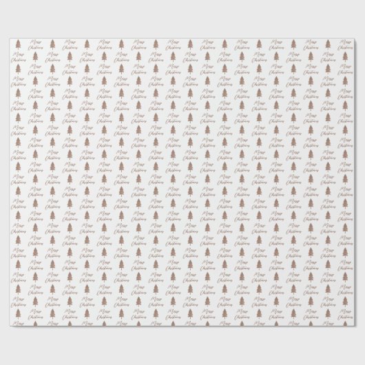 Papier Cadeau Parties scintillant Boho moderne Noël Arbre Joyeux (Plat)