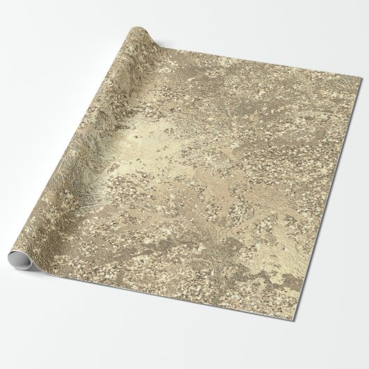 Papier Cadeau Parties scintillant brillant en marbre doré moulé (Déroulé)