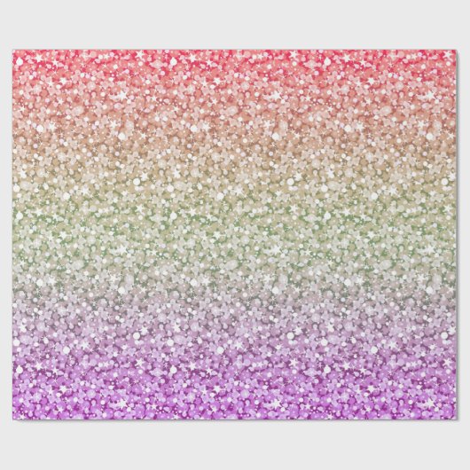Papier Cadeau Parties scintillant brillante colorée (Plat)