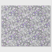 Papier Cadeau Parties scintillant c brillant violet argenté sans (Plat)