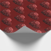 Papier Cadeau Parties scintillant cardiaque scintille motif roug (Coin)