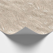 Papier Cadeau Parties scintillant Champagne d'or Zebra Imprimer (Coin)
