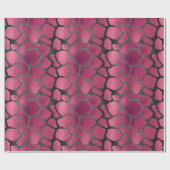 Papier Cadeau Parties scintillant chic rose et noir poster de an (Plat)