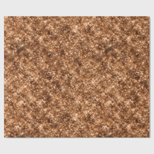 Papier Cadeau Parties scintillant Confetti en bronze or (Plat)