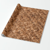Papier Cadeau Parties scintillant Confetti en bronze or (Déroulé)
