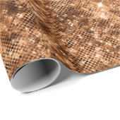 Papier Cadeau Parties scintillant Confetti en bronze or (Coin rond)