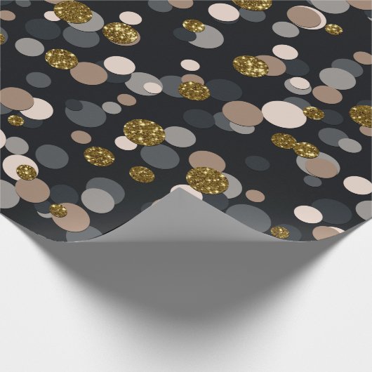 Papier Cadeau Parties scintillant Confetti Peach, Maple, Grey an (Coin)